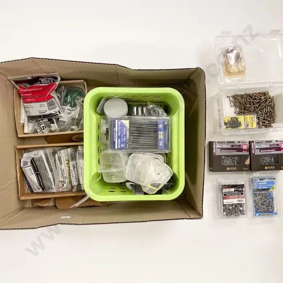 Quantity of Assorted "As New" Screws & Nails etc