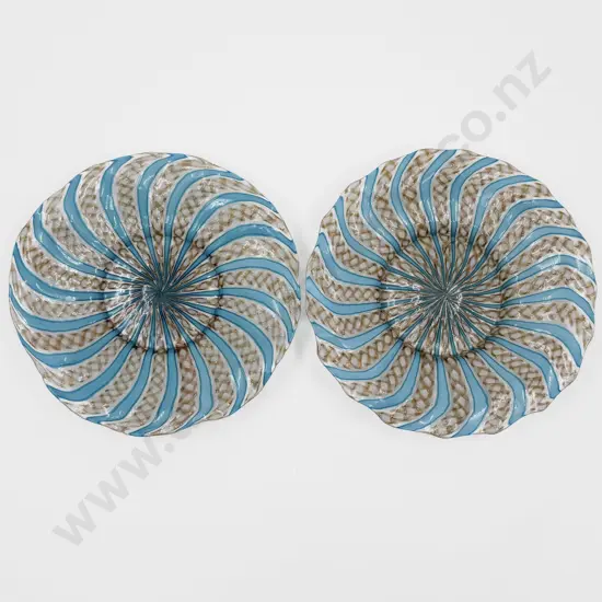Pair of Art Glass Dishes