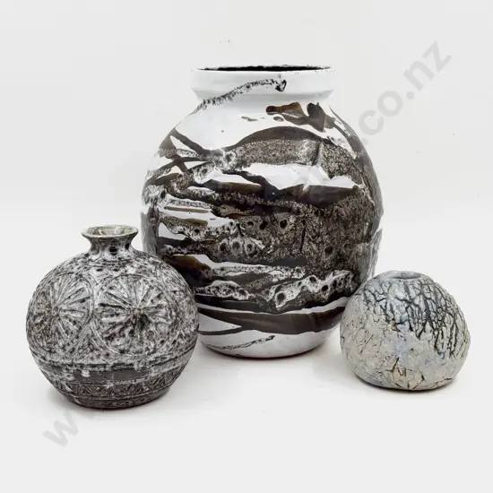 Three Assorted Pottery Vases