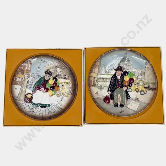 Two Boxed RD Character Plates - "The Old Balloon Seller" & "The Balloon Man"