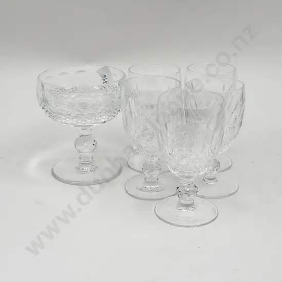 Waterford Crystal Coupe together with Five Other Waterford Glasses