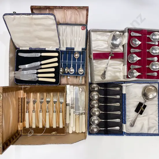 Quantity of Assorted Boxed S/P Cutlery incl Kings Pattern