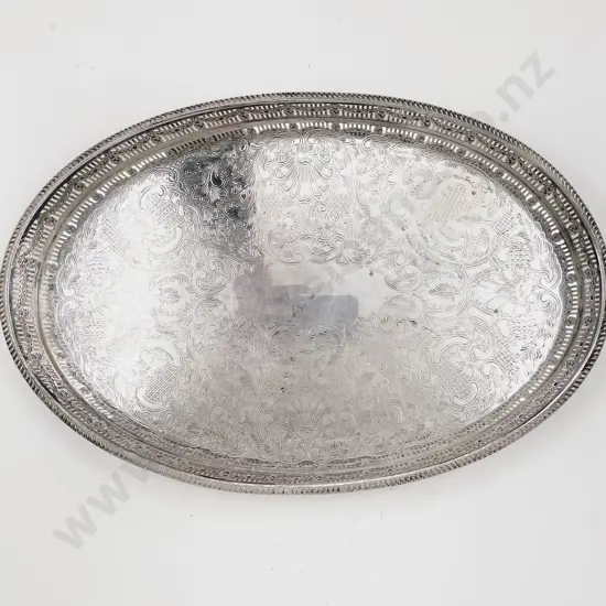 Large Quantity of Assorted S/P incl Oval Gallery Drinks Tray