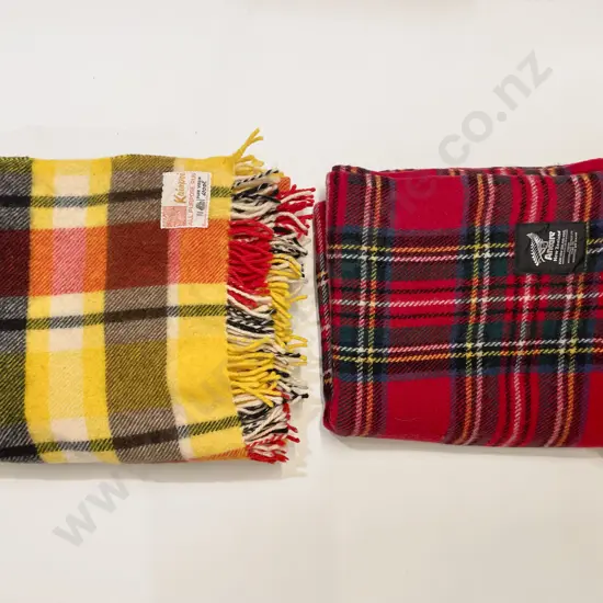 Two NZ Woollen Travel Blankets