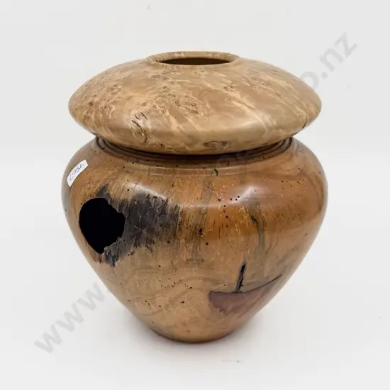 Two Turned Wood Vases