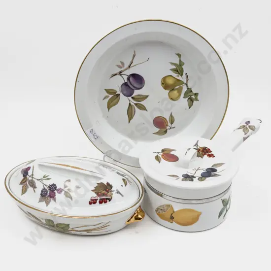 Royal Worcester Saucepan & Two Other "Evesham" Pattern Pieces