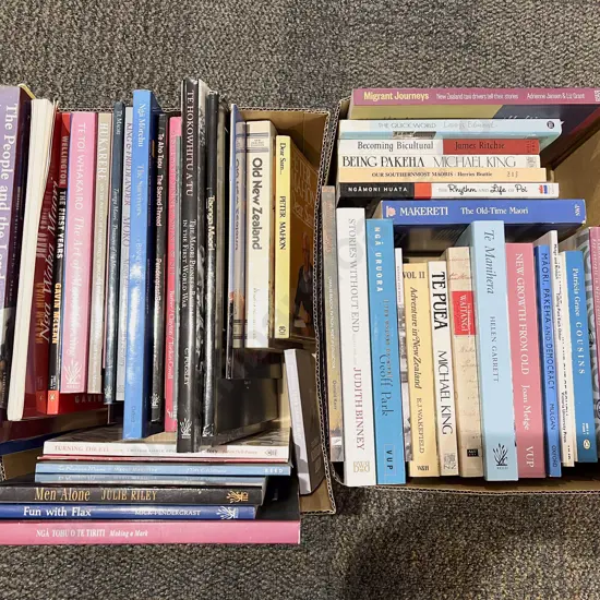 Two Boxes of Assorted Books incl Maori Reference