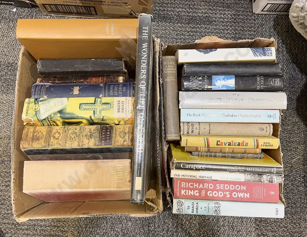 Two Boxes of Assorted Books Image 1++