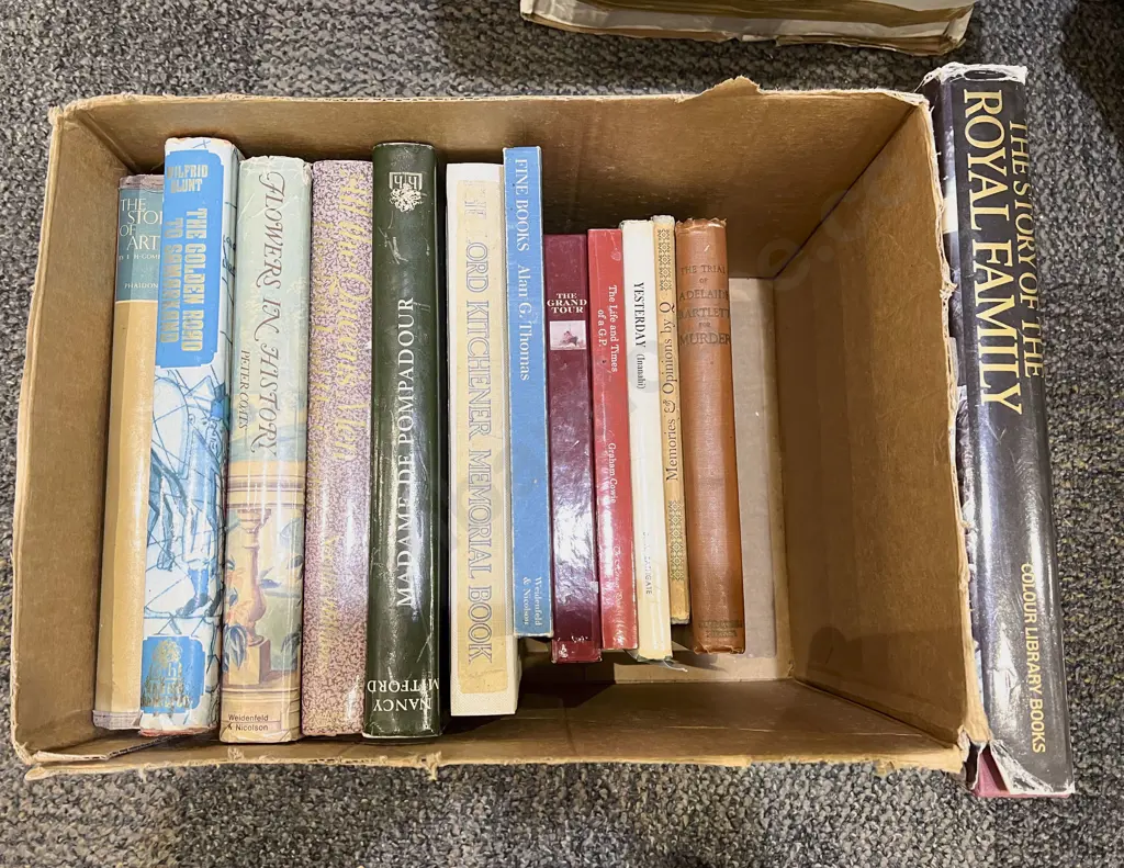Box of Assorted Books Image 1++