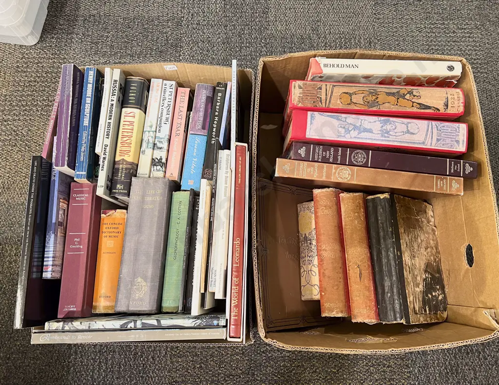 Two Boxes of Assorted Books Image 1++