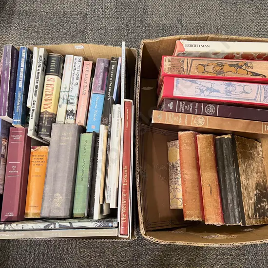 Two Boxes of Assorted Books