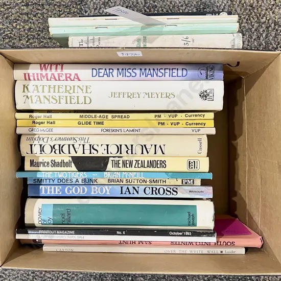 Box of Assorted Books incl Mostly NZ Authors & Playwrights