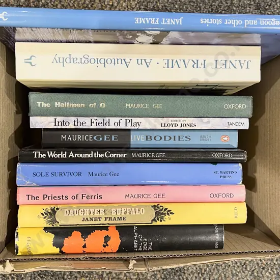 Box of Assorted Janet Frame & Maurice Gee Books