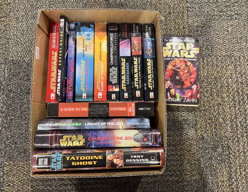 Box of Assorted Star Wars Books Image 1++