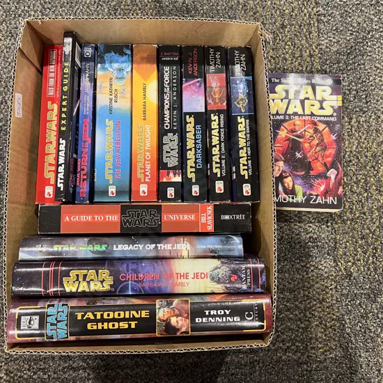 Box of Assorted Star Wars Books