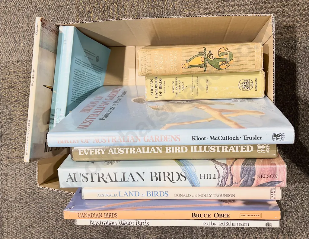 Box of Assorted Ornithological Reference Books Image 1++