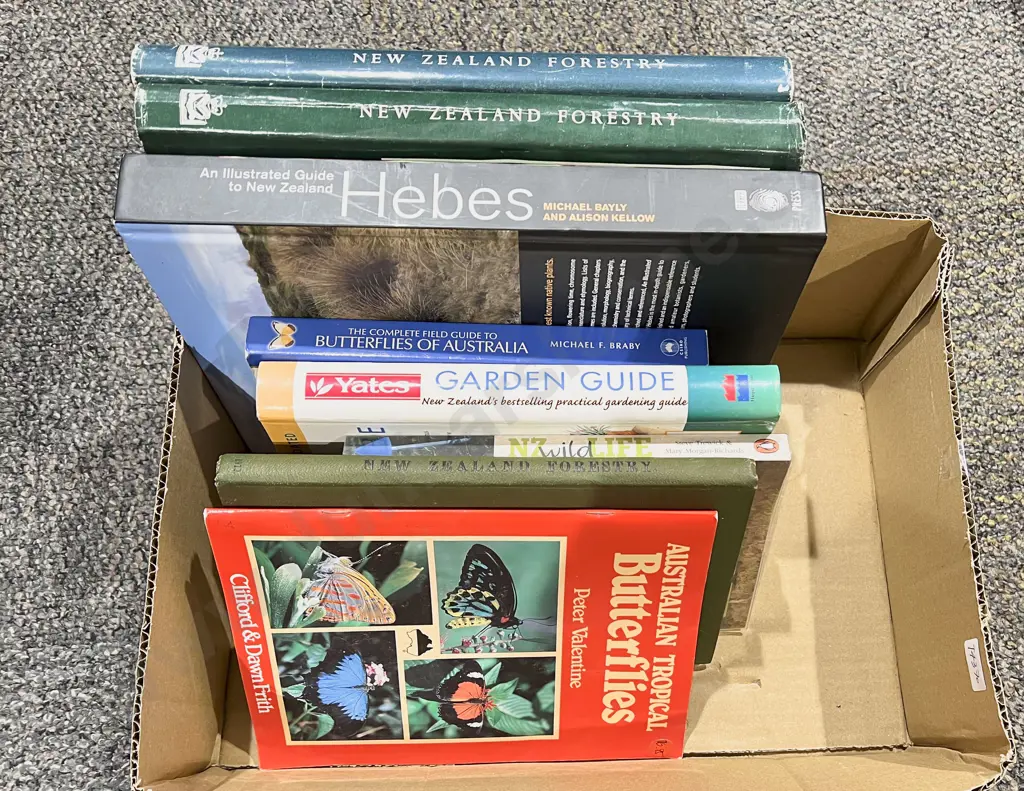 Box of Assorted Books incl NZ Forestry Reference Image 1++