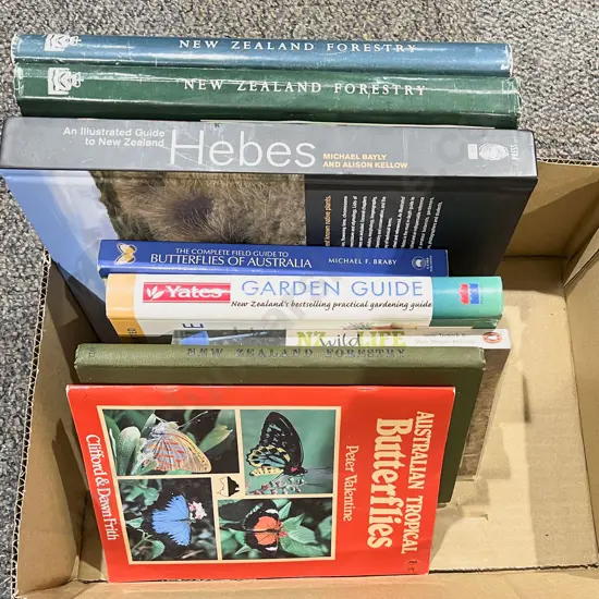 Box of Assorted Books incl NZ Forestry Reference