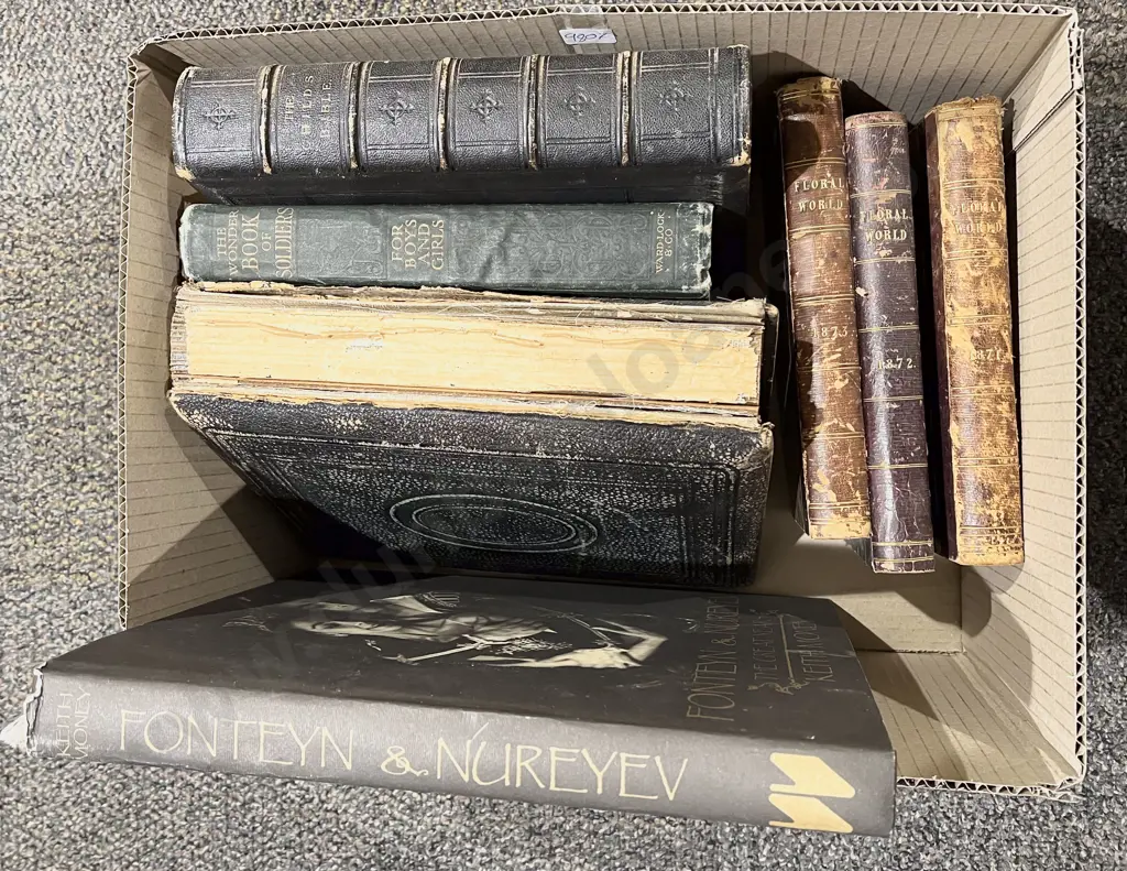 Box of Assorted Books Image 1++