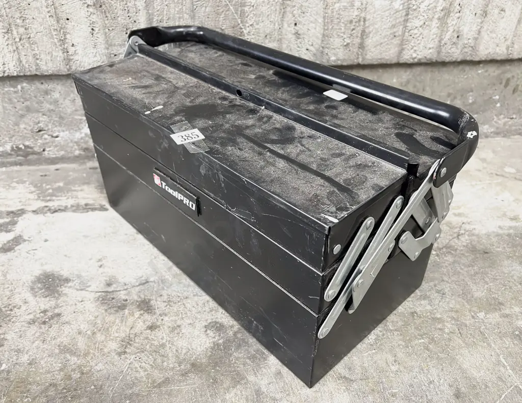 Tool Box of Assorted Tools incl Wrench & Socket Sets Image 1++