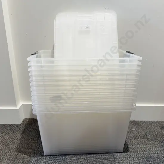 Twelve 50L Storage Tubs