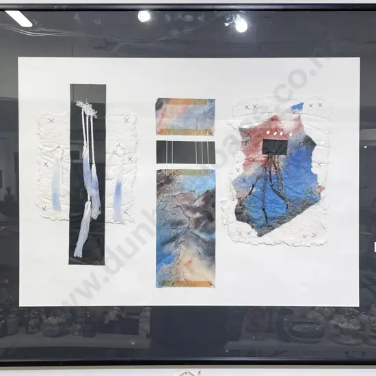 A. J. Rewi - "Textures III" - Watercolour Handmade Paper Leather & Linen Thread