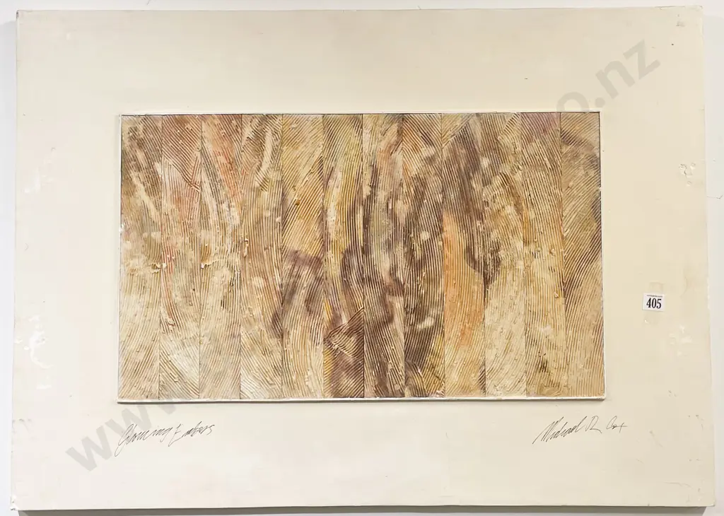 Michael Cox - "Glowing Embers" - Mixed Media on Board (Unframed) Image 1++