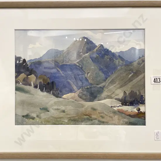 M. Rhodes - "Rai Valley" - Watercolour