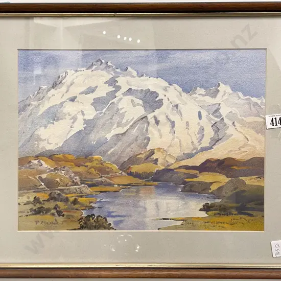 P. Mead - "Ohau Range" - Watercolour