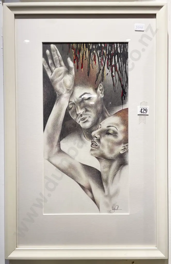 Unknown Artist - Figural Study - Mixed Media Image 1++