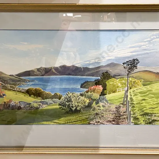J. Cooke - Hilltop View - Watercolour