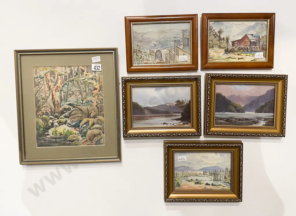 Four Works by Eana B. Jeans & Two Other Oil Works Image 1++