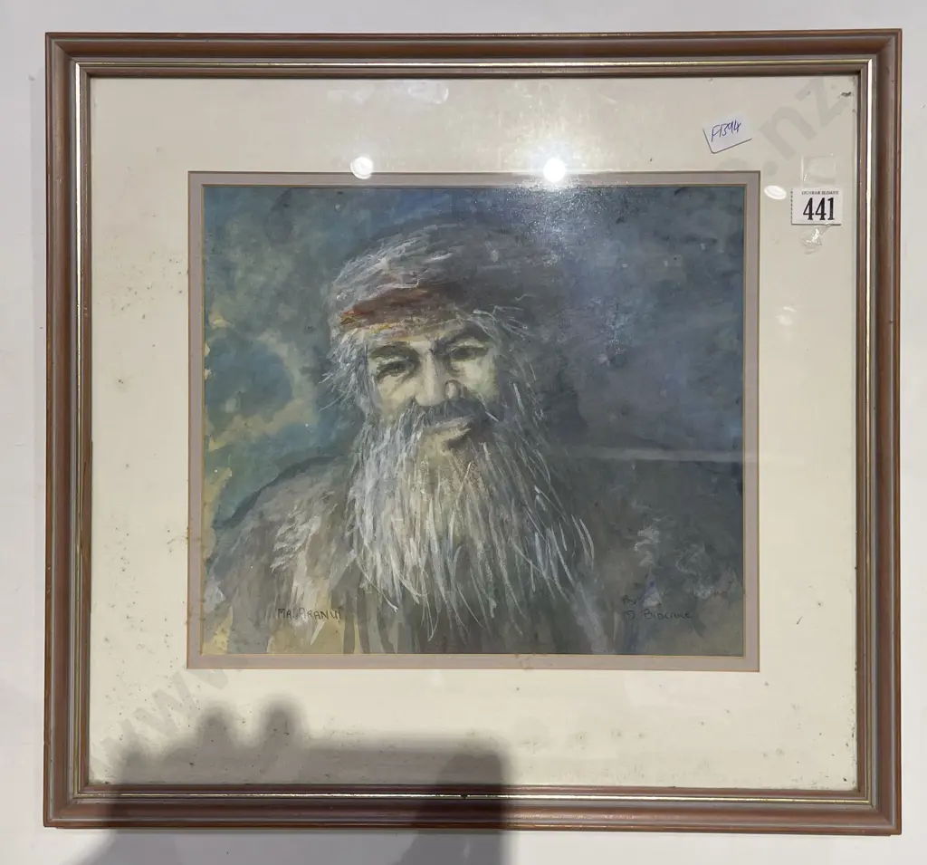 D. Bidcake - "Mr Aranui" - Mixed Media together with F. H. Bacon Watercolour Image 1++