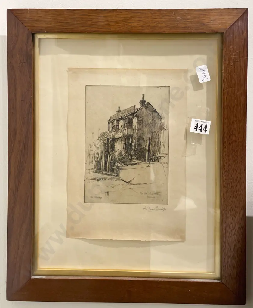 Ereol V. Burridge - "The Old White Hart" - Signed Etching Image 1++
