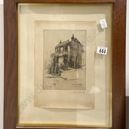 Ereol V. Burridge - "The Old White Hart" - Signed Etching