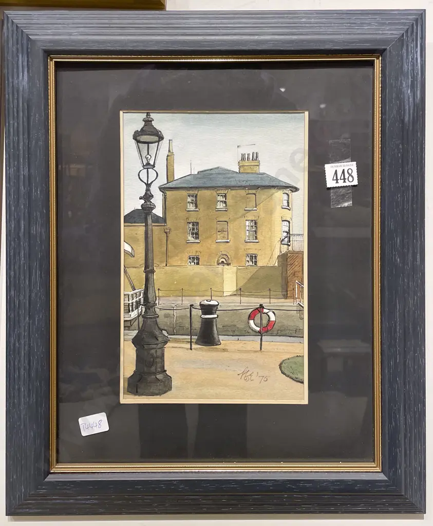 Peter W. Edmonds - "Dock Master's House" - Watercolour & Ink Image 1++