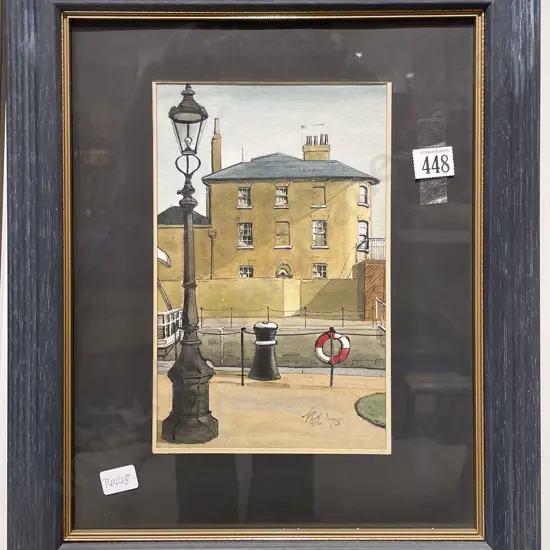 Peter W. Edmonds - "Dock Master's House" - Watercolour & Ink