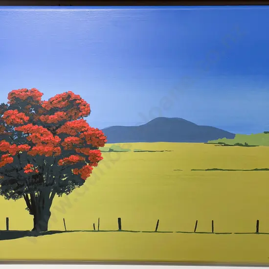 Kathy Sutton - "Pohutakawa" - Acrylic on MDF