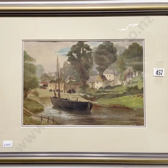 Signed G. W. J. - River Study - Watercolour