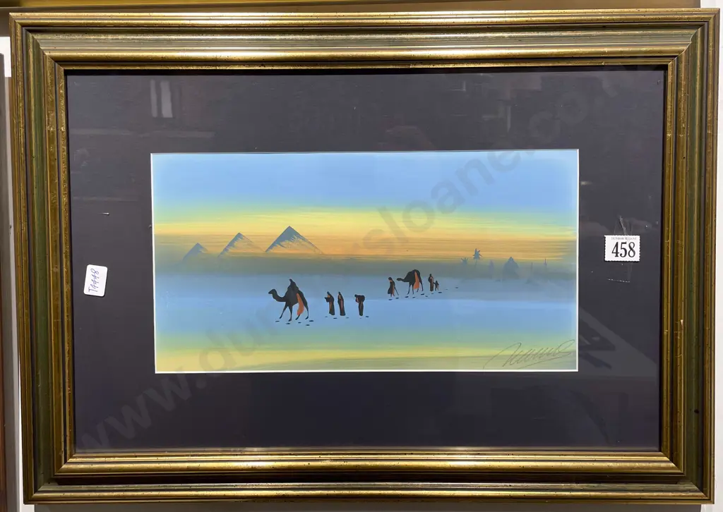Indistinctly Signed - Egyptian Sand Storm Study - Oil Image 1++
