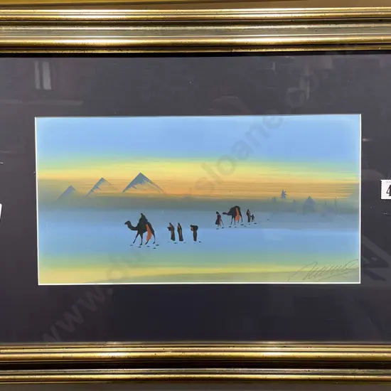 Indistinctly Signed - Egyptian Sand Storm Study - Oil