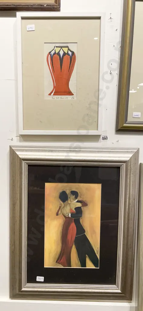 Signed Liane - "Vase 2021 Decor 651" - Mixed Media together with Other Image 1++