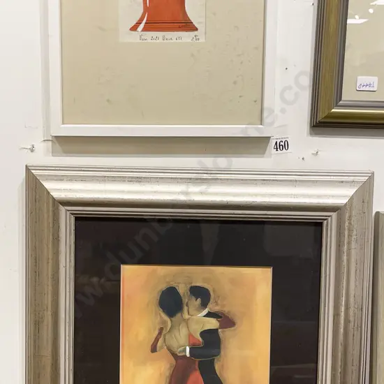 Signed Liane - "Vase 2021 Decor 651" - Mixed Media together with Other