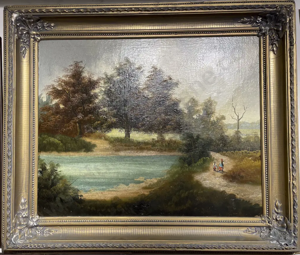 Unsigned - Antique Oil Landscape Image 1++