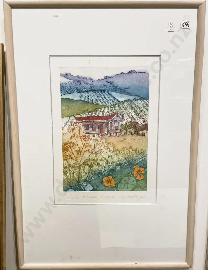 Cynthia Taylor - "Hillside Vineyard" - Ltd Ed Print 6/80 Image 1++