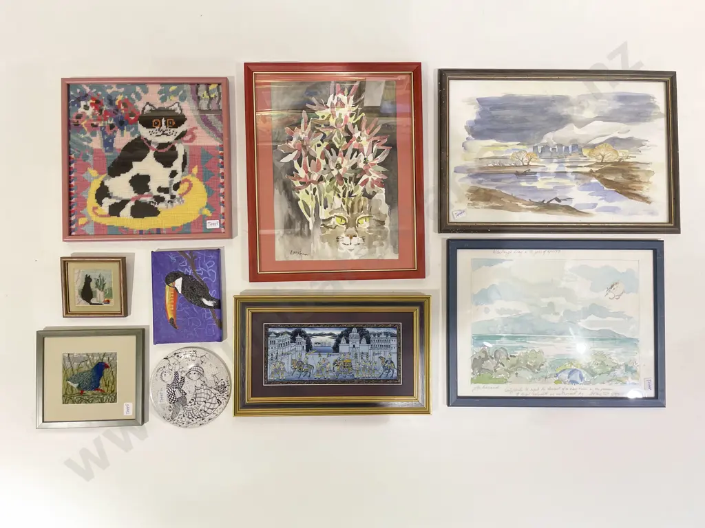 Box of Assorted Prints & Originals Image 1++