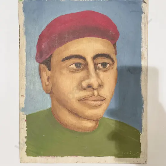 Signed Leitch - Portrait Study - Oil on Board