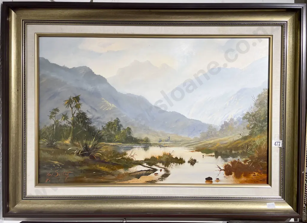 Roy Sefton - "Evening Swampland" - Oil on Board Image 1++