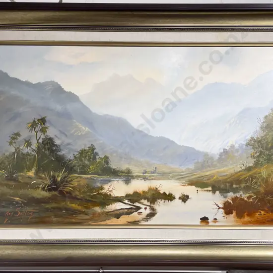 Roy Sefton - "Evening Swampland" - Oil on Board