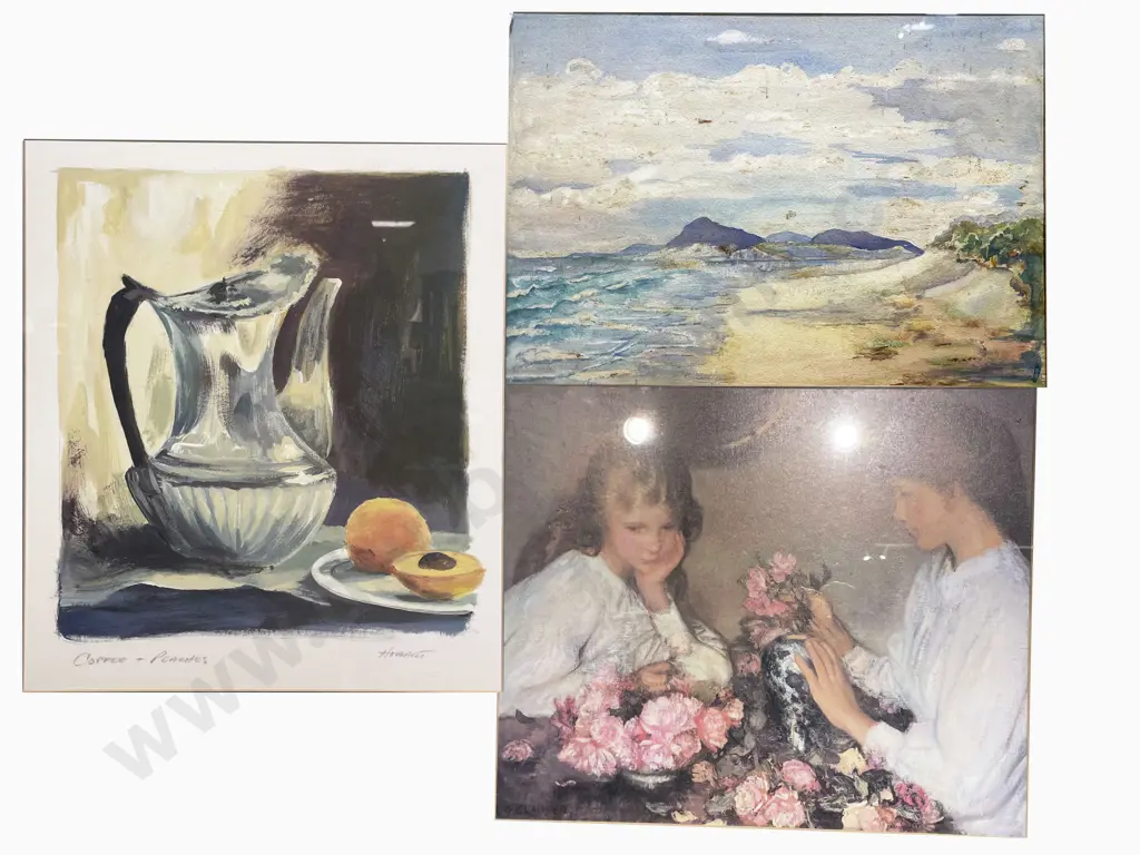 Three Assorted Framed Works Image 1++